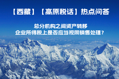 總分機構(gòu)之間資產(chǎn)轉(zhuǎn)移，企業(yè)所得稅上是否應(yīng)當(dāng)視同銷售處理？